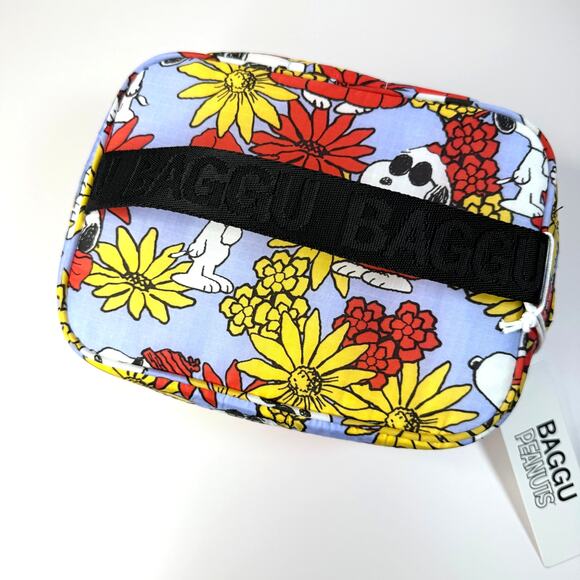 NEW Baggu Peanuts Puffy Lunch Bag Floral Snoopy - Picture 3 of 5